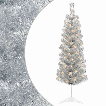 Artificial Slim Christmas Tree with Bauble 150 LEDs 150 cm with LEDs