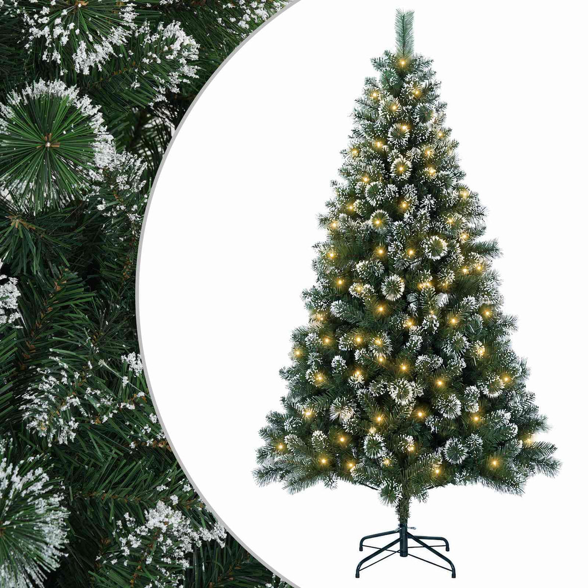 Artificial Christmas Tree with Bauble 300 LEDs 240 cm with LEDs