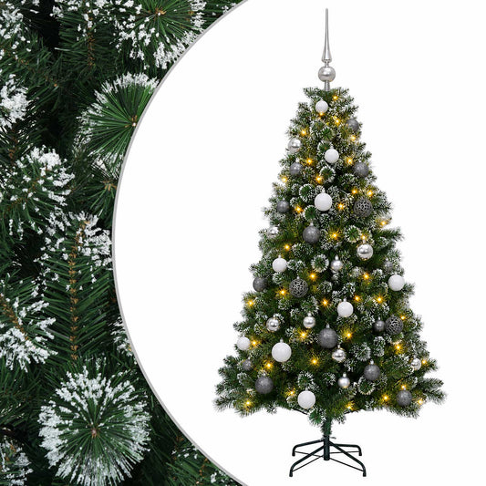 vidaXL Artificial Christmas Tree with Bauble 150 cm 150 LEDs 2