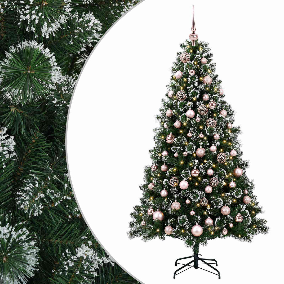 vidaXL Artificial Christmas Tree with Bauble 240 cm 300 LEDs 2