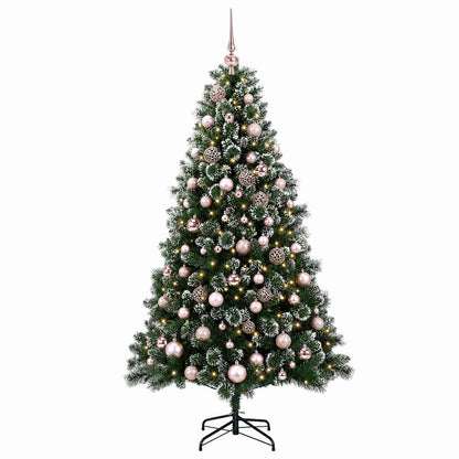 vidaXL Artificial Christmas Tree with Bauble 240 cm 300 LEDs 4