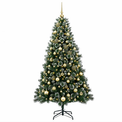vidaXL Artificial Christmas Tree with Bauble 210 cm 300 LEDs 4