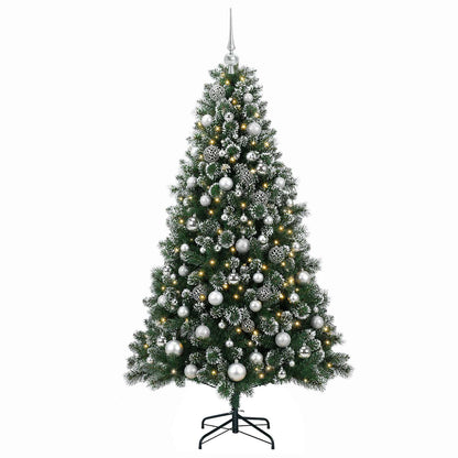 vidaXL Artificial Christmas Tree with Bauble 240 cm 300 LEDs 4