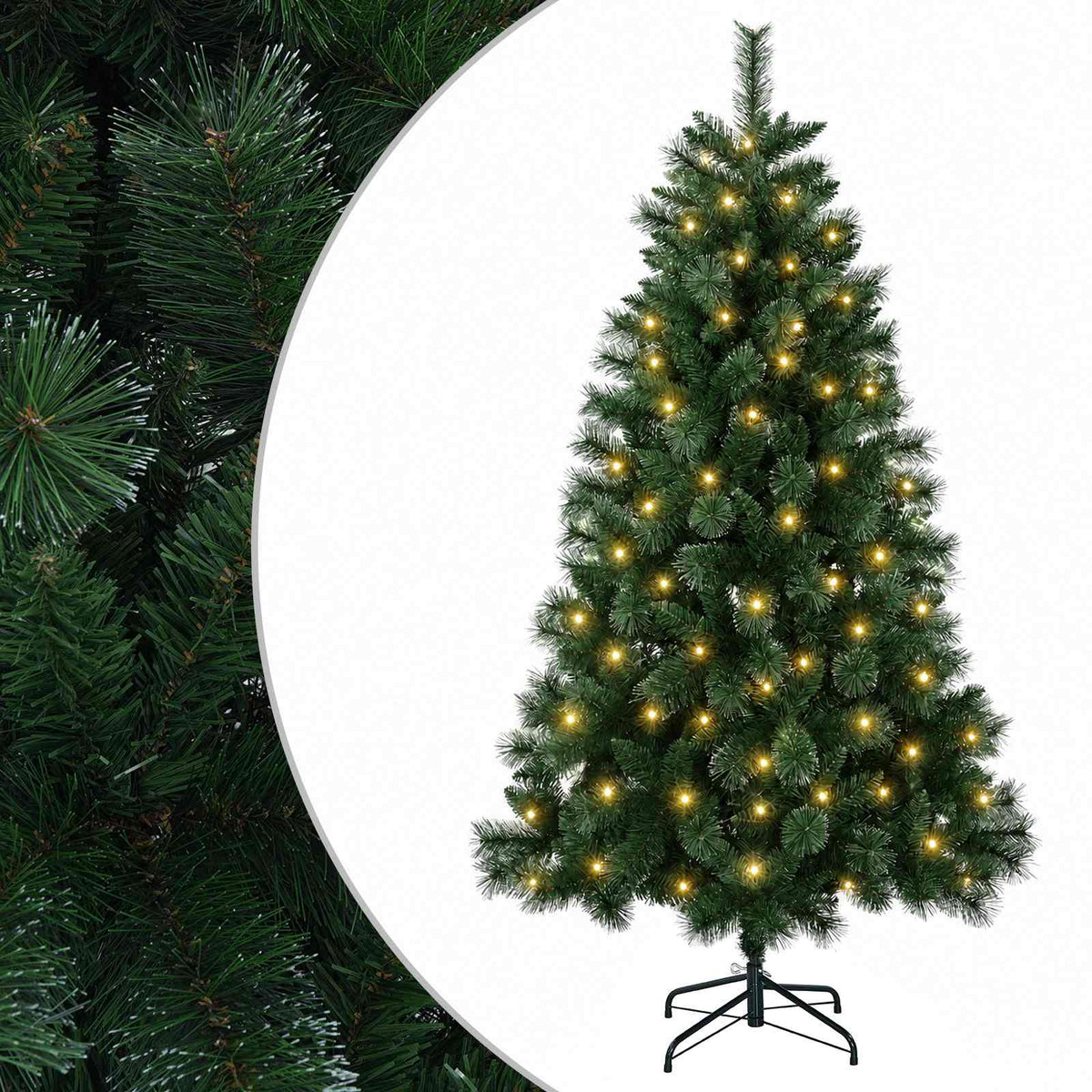 Artificial Christmas Tree with Bauble 300 LEDs 240 cm with LEDs