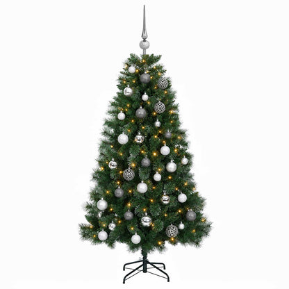 vidaXL Artificial Christmas Tree with Bauble 120 cm 150 LEDs 4
