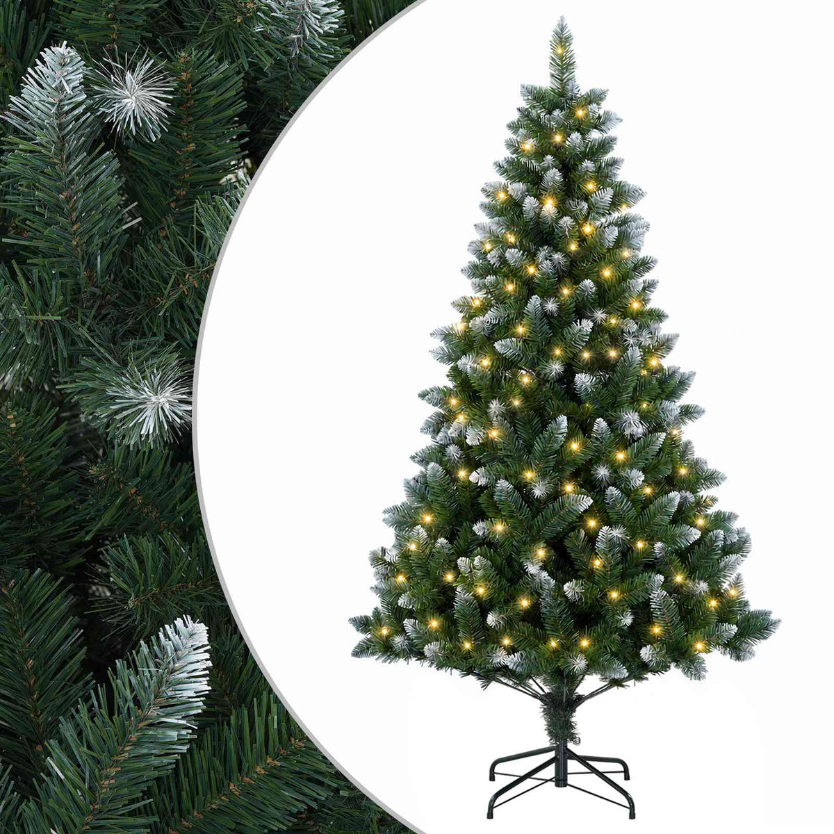 vidaXL Artificial Christmas Tree 240 cm 300 LEDs Warm White 2