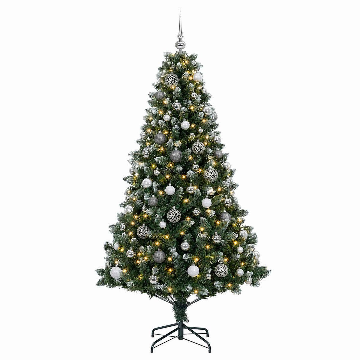 vidaXL Artificial Christmas Tree with Bauble 180 cm 300 LEDs 4