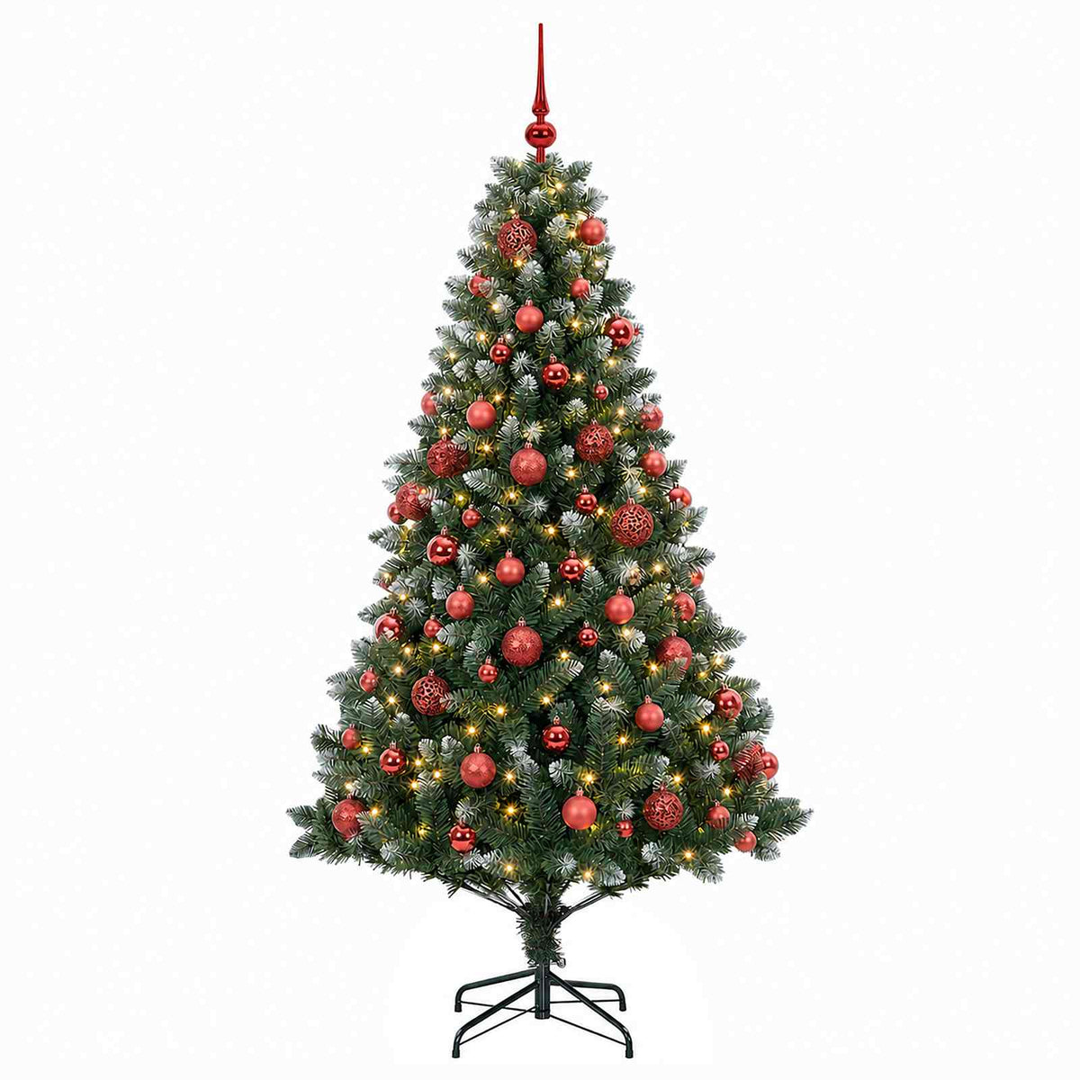 vidaXL Artificial Christmas Tree with Bauble 180 cm 300 LEDs 4
