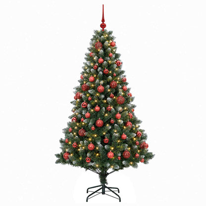 vidaXL Artificial Christmas Tree with Bauble 180 cm 300 LEDs 4