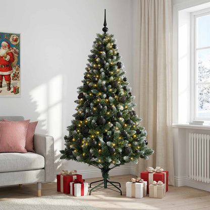 vidaXL Artificial Christmas Tree with Bauble 240 cm 300 LEDs 3