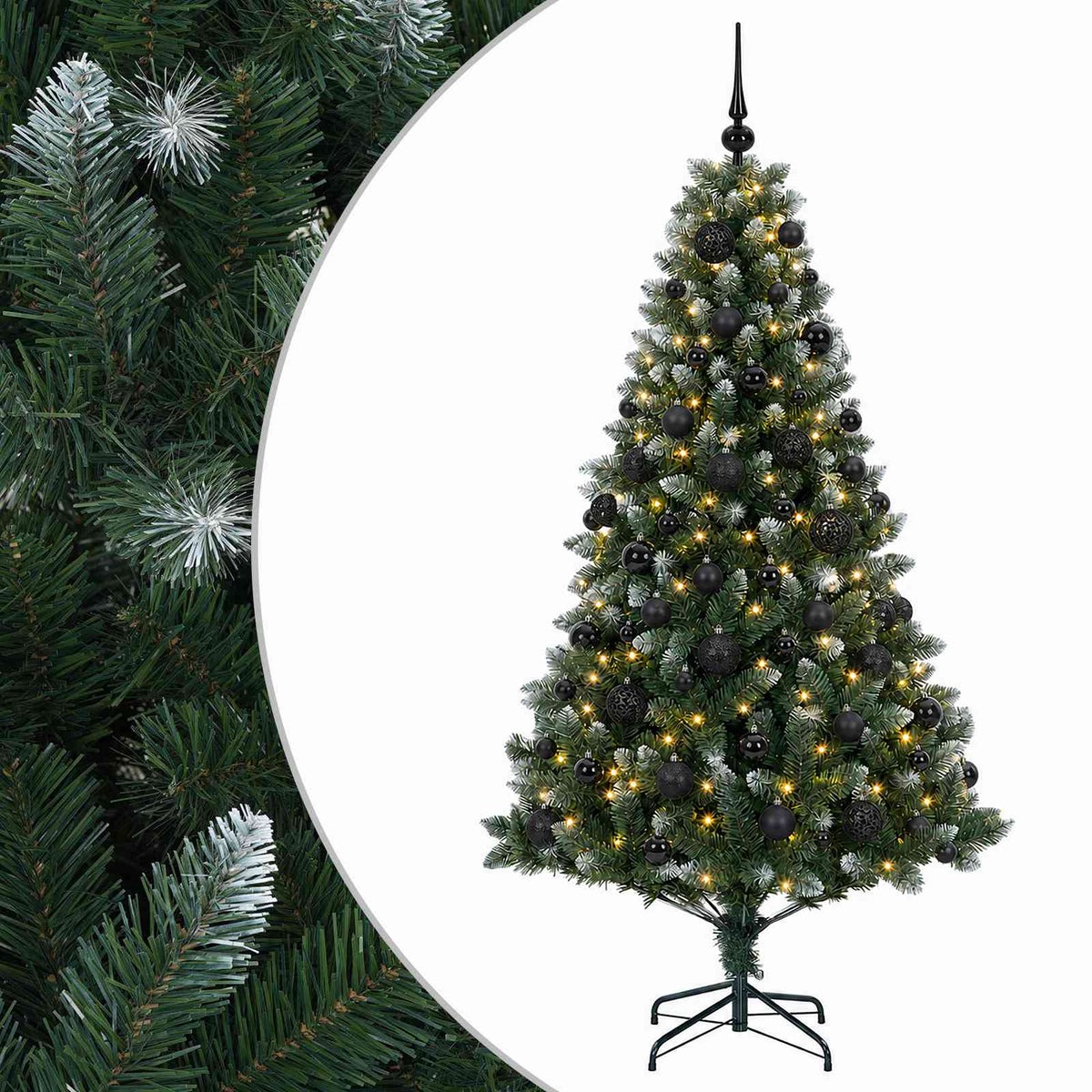vidaXL Artificial Christmas Tree with Bauble 240 cm 300 LEDs 2