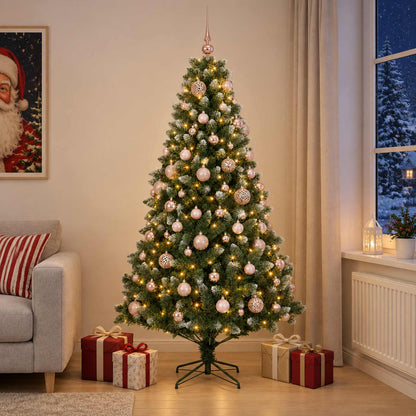 vidaXL Artificial Christmas Tree with Bauble 240 cm 300 LEDs 1