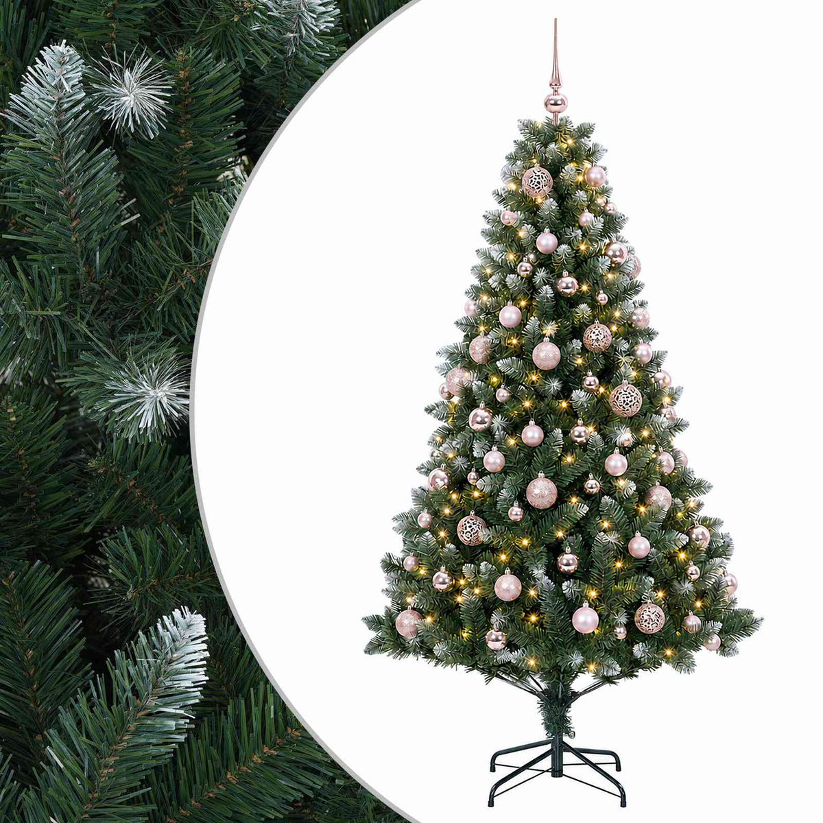 vidaXL Artificial Christmas Tree with Bauble 240 cm 300 LEDs 2