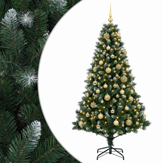 vidaXL Artificial Christmas Tree with Bauble 240 cm 300 LEDs 2