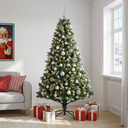 vidaXL Artificial Christmas Tree with Bauble 240 cm 300 LEDs 3