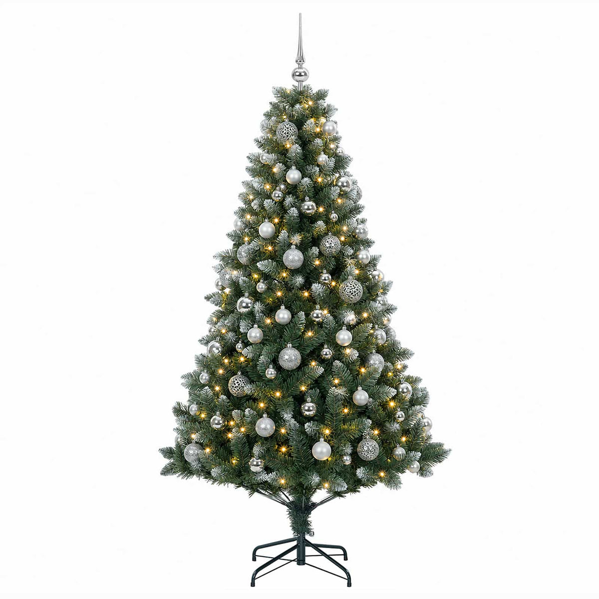 vidaXL Artificial Christmas Tree with Bauble 240 cm 300 LEDs 4