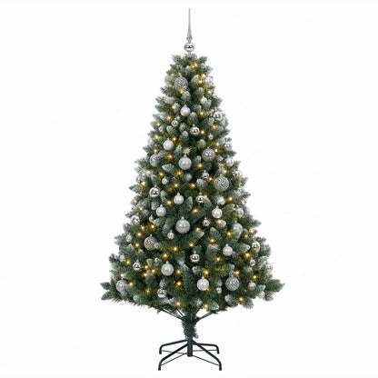 vidaXL Artificial Christmas Tree with Bauble 240 cm 300 LEDs 4