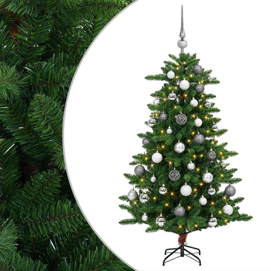 vidaXL Artificial Christmas Tree with Bauble 150 cm 150 LEDs 2