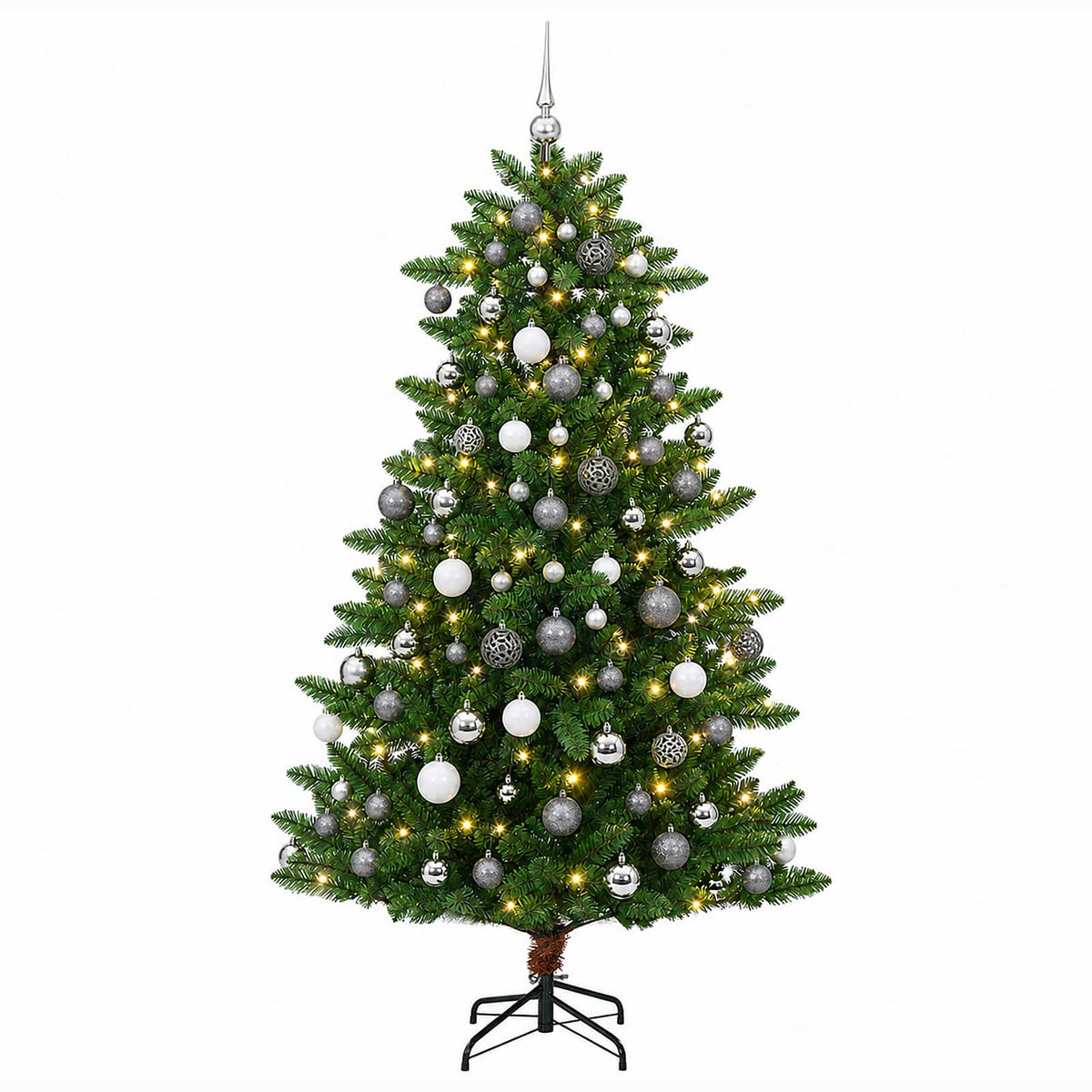 vidaXL Artificial Christmas Tree with Bauble 240 cm 300 LEDs 4