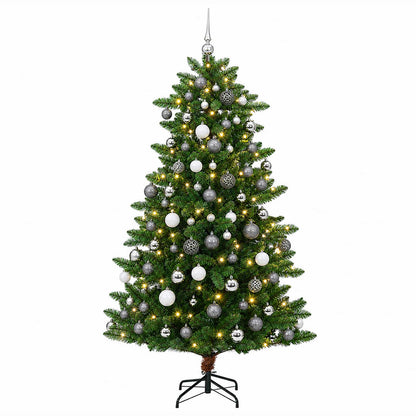 vidaXL Artificial Christmas Tree with Bauble 240 cm 300 LEDs 4
