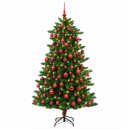 vidaXL Artificial Christmas Tree with Bauble 240 cm 300 LEDs 4