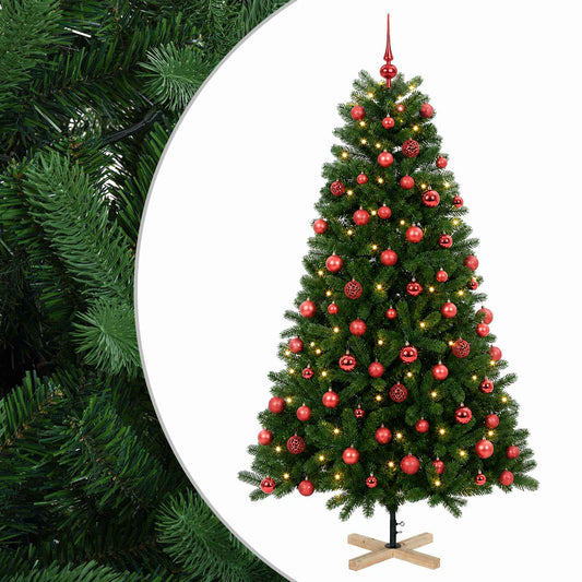 vidaXL Artificial Christmas Tree with Bauble 240 cm 300 LEDs 2