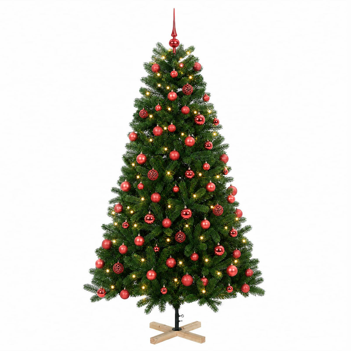 vidaXL Artificial Christmas Tree with Bauble 240 cm 300 LEDs 4