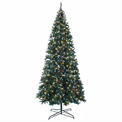 Artificial Hinged Christmas Tree with Bauble 600 LEDs 500 cm with LEDs
