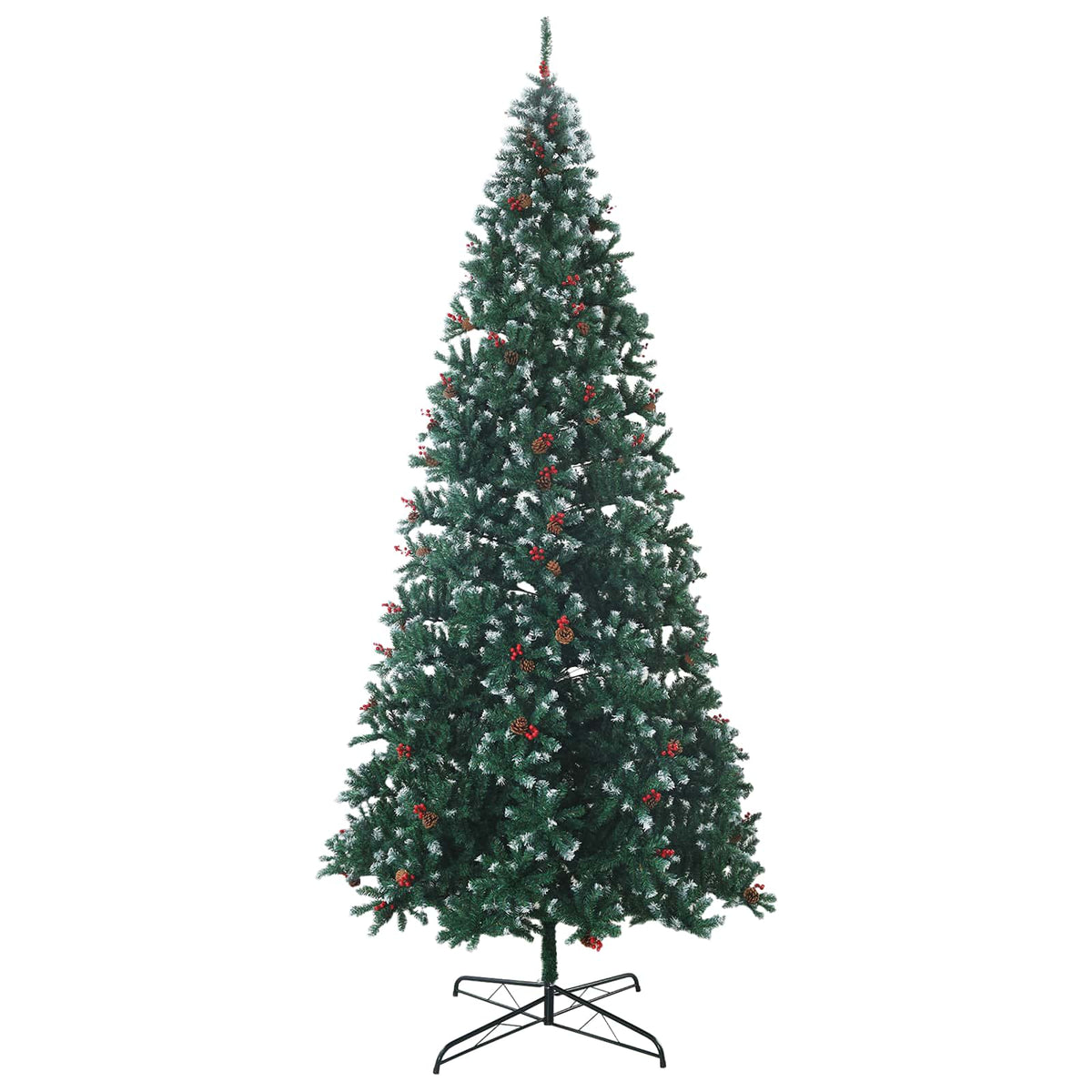 Artificial Hinged Christmas Tree with Bauble 600 LEDs 500 cm with LEDs