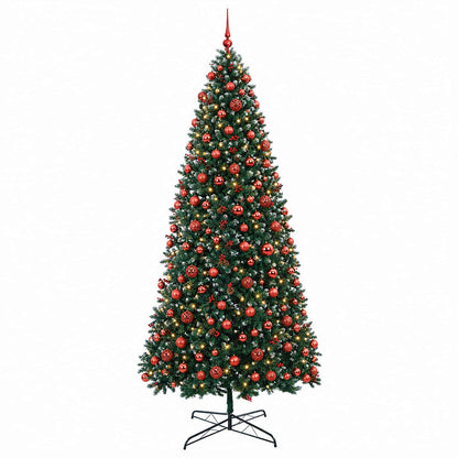 vidaXL Artificial Hinged Christmas Tree with Bauble 400 cm 600 LEDs 4