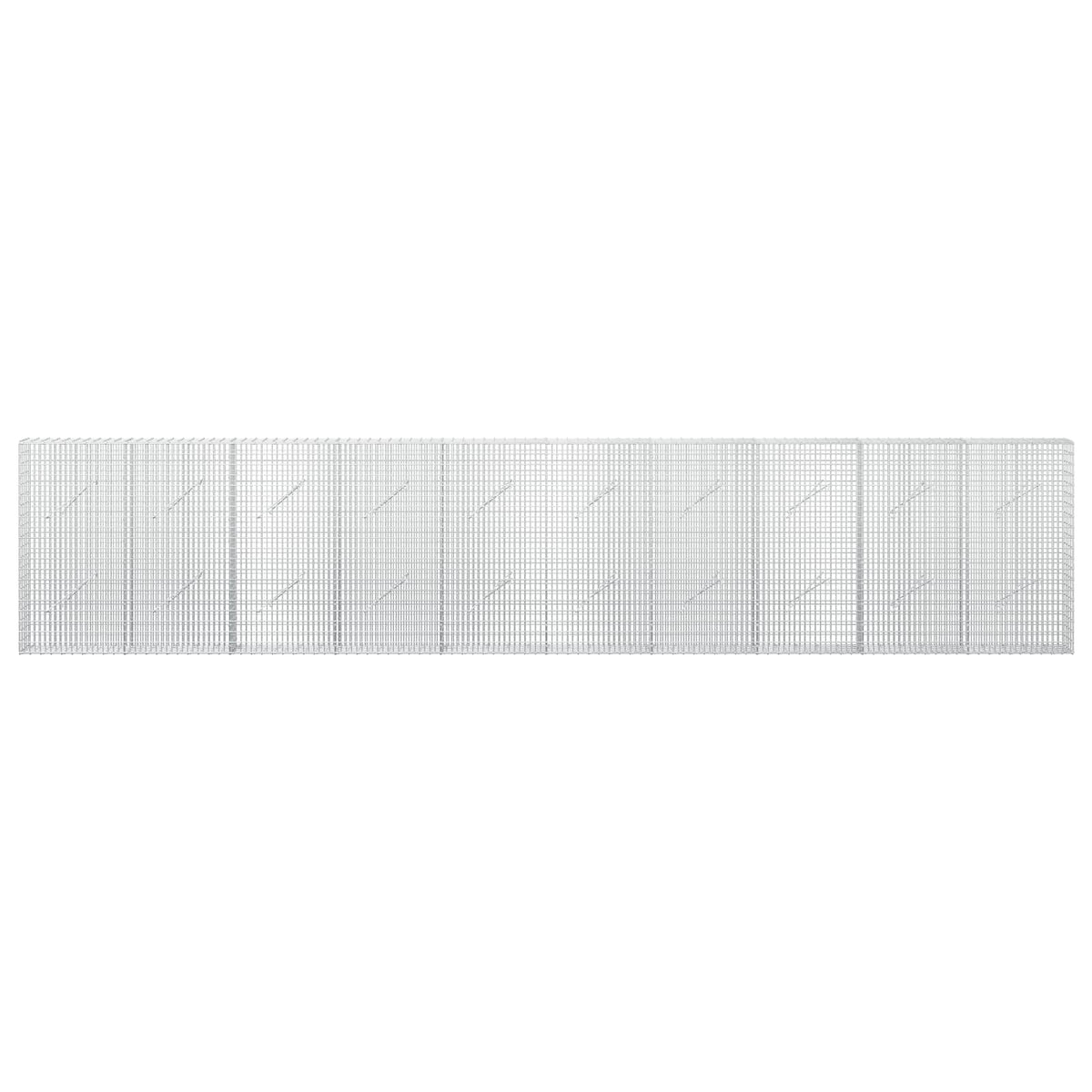 vidaXL Gabion with 3.5 mm Wire and 5x2.5 cm Mesh 500x10x100 cm 3