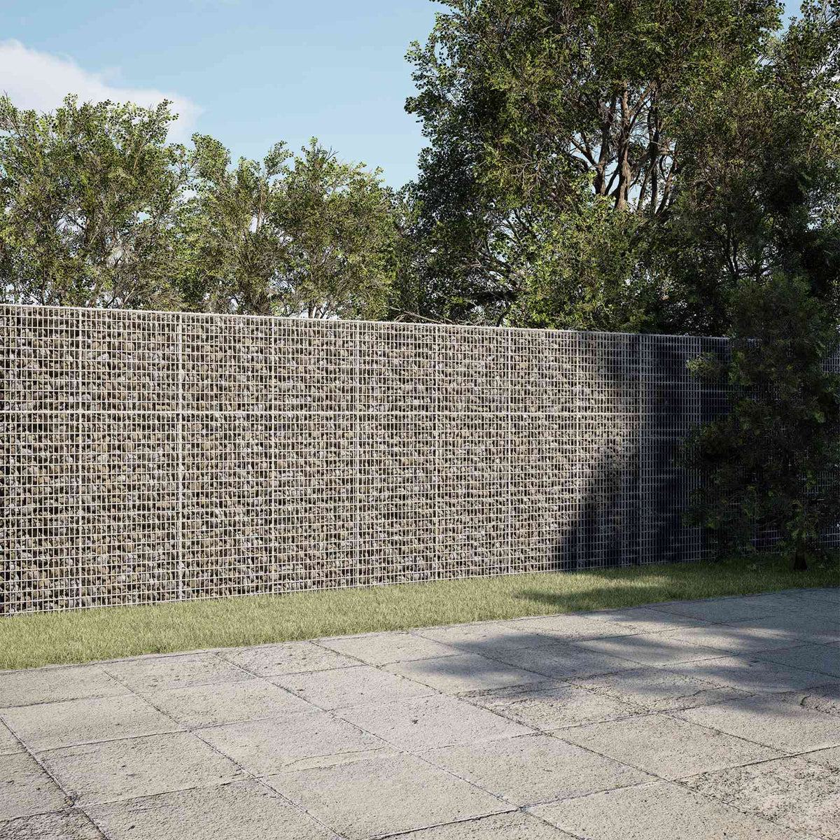 vidaXL Gabion with 3.5 mm Wire and 5x2.5 cm Mesh 350x10x150 cm 1