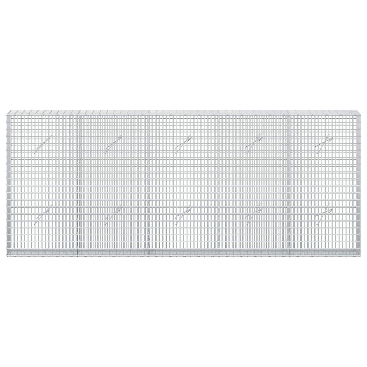 vidaXL Gabion with 3.5 mm Wire and 5x2.5 cm Mesh 250x20x100 cm 3
