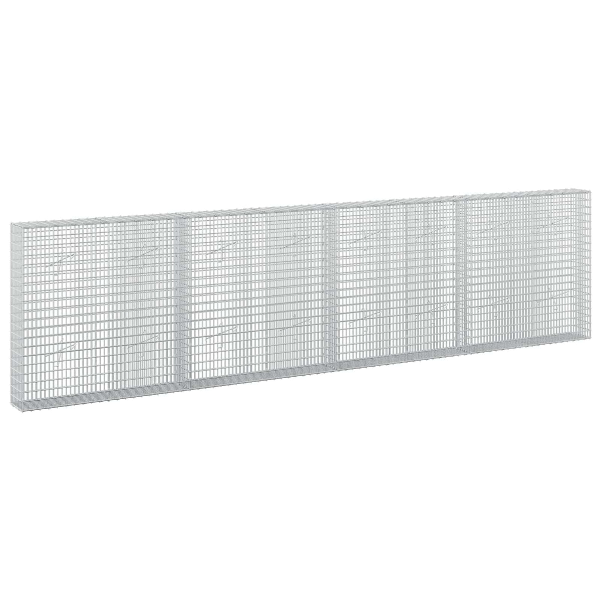 vidaXL Gabion with 3.5 mm Wire and 5x2.5 cm Mesh 400x20x100 cm 2
