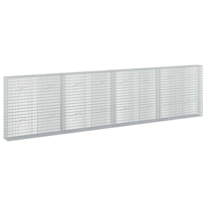 vidaXL Gabion with 3.5 mm Wire and 5x2.5 cm Mesh 400x20x100 cm 2
