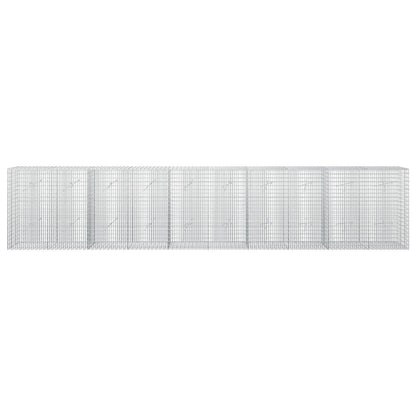 vidaXL Gabion with 3.5 mm Wire and 5x2.5 cm Mesh 500x20x100 cm 3