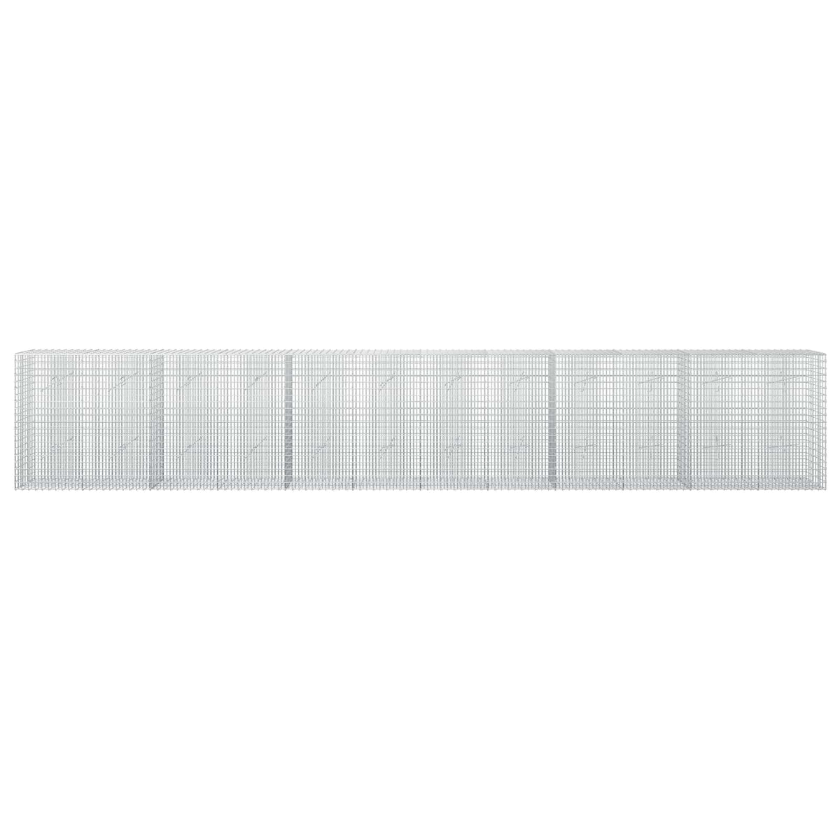 vidaXL Gabion with 3.5 mm Wire and 5x2.5 cm Mesh 600x20x100 cm 3