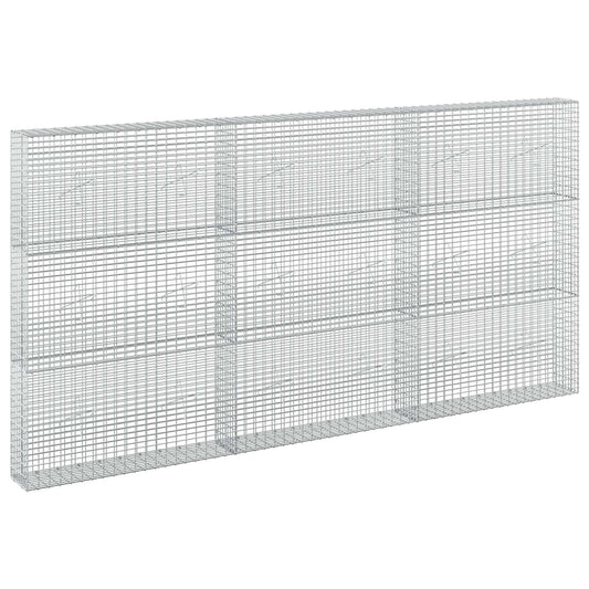 vidaXL Gabion with 3.5 mm Wire and 5x2.5 cm Mesh 300x20x150 cm 2