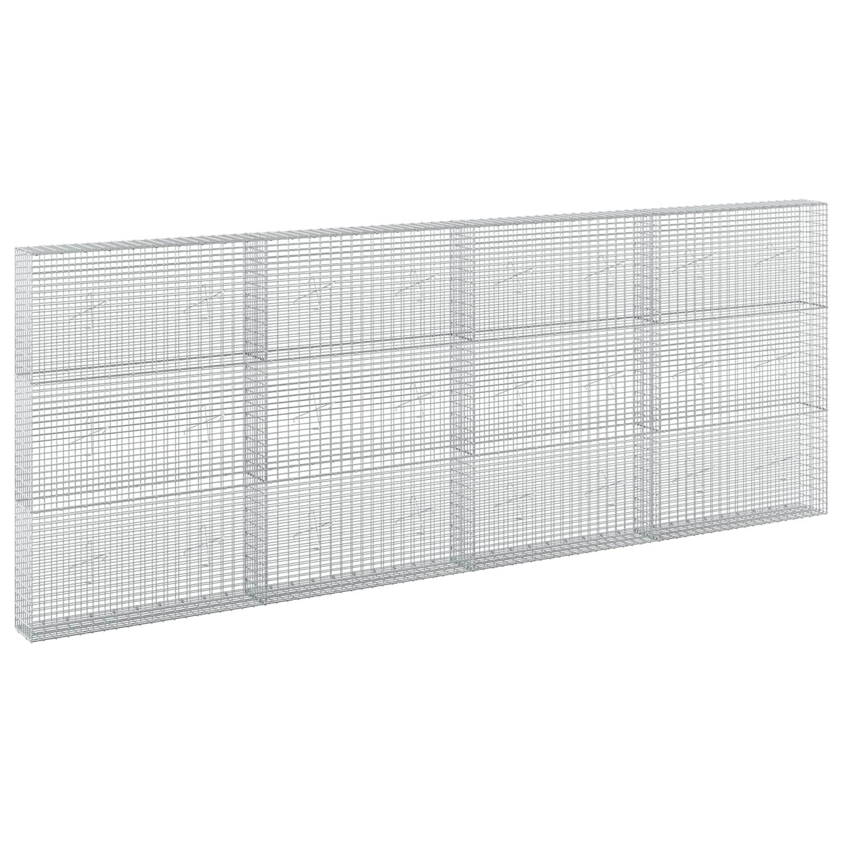 vidaXL Gabion with 3.5 mm Wire and 5x2.5 cm Mesh 400x20x150 cm 2