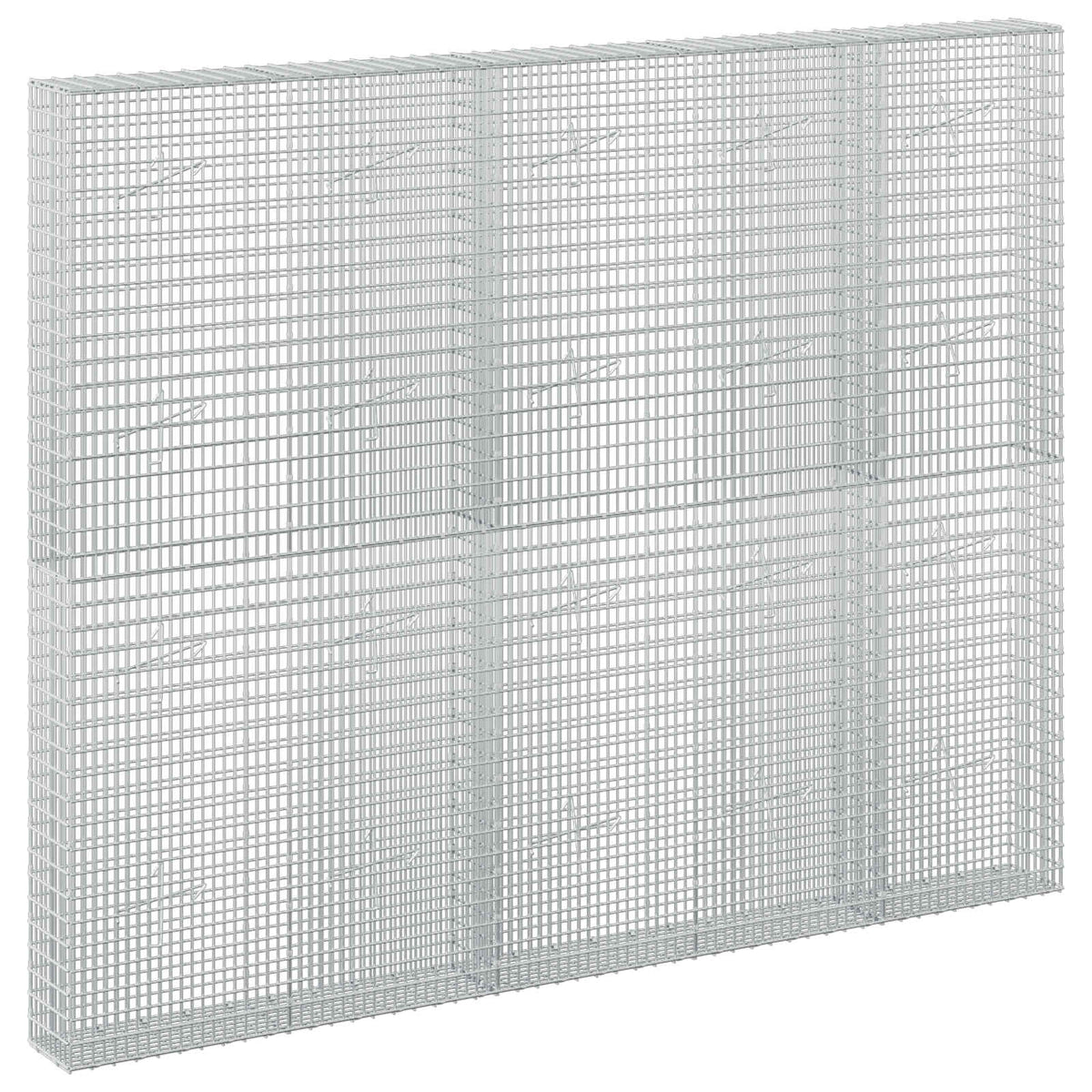 vidaXL Gabion with 3.5 mm Wire and 5x2.5 cm Mesh 250x20x200 cm 2