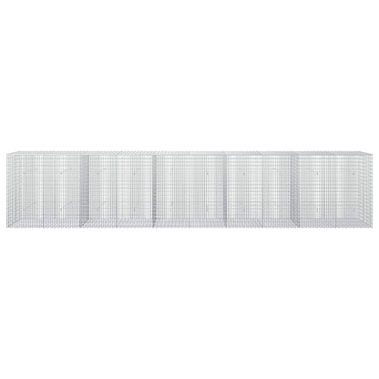 vidaXL Gabion with 3.5 mm Wire and 5x2.5 cm Mesh 500x30x100 cm 3
