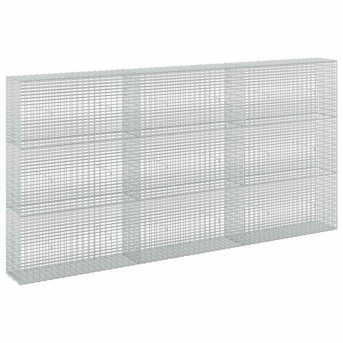 vidaXL Gabion with 3.5 mm Wire and 5x2.5 cm Mesh 300x30x150 cm 2