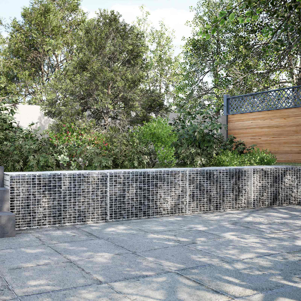 vidaXL Gabion with 3.5 mm Wire and 5x2.5 cm Mesh 500x50x50 cm 1