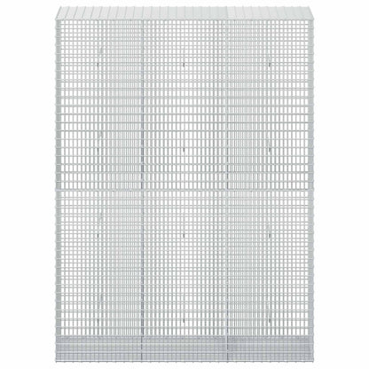 vidaXL Gabion with 3.5 mm Wire and 5x2.5 cm Mesh 150x50x200 cm 3