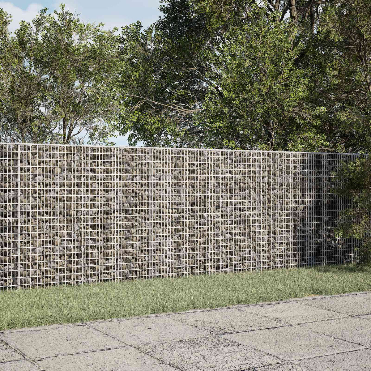 vidaXL Gabion with 3.5 mm Wire and 5x2.5 cm Mesh 200x100x100 cm 1