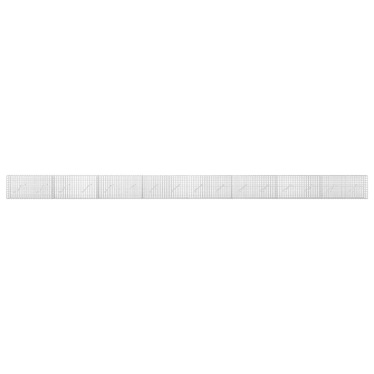 vidaXL Gabion with 3.5 mm Wire and 5x5 cm Mesh 800x10x50 cm 3
