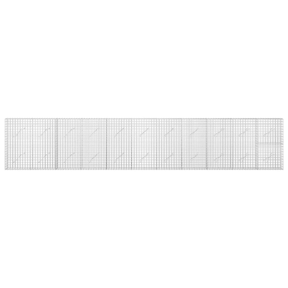 vidaXL Gabion with 3.5 mm Wire and 5x5 cm Mesh 550x10x100 cm 3