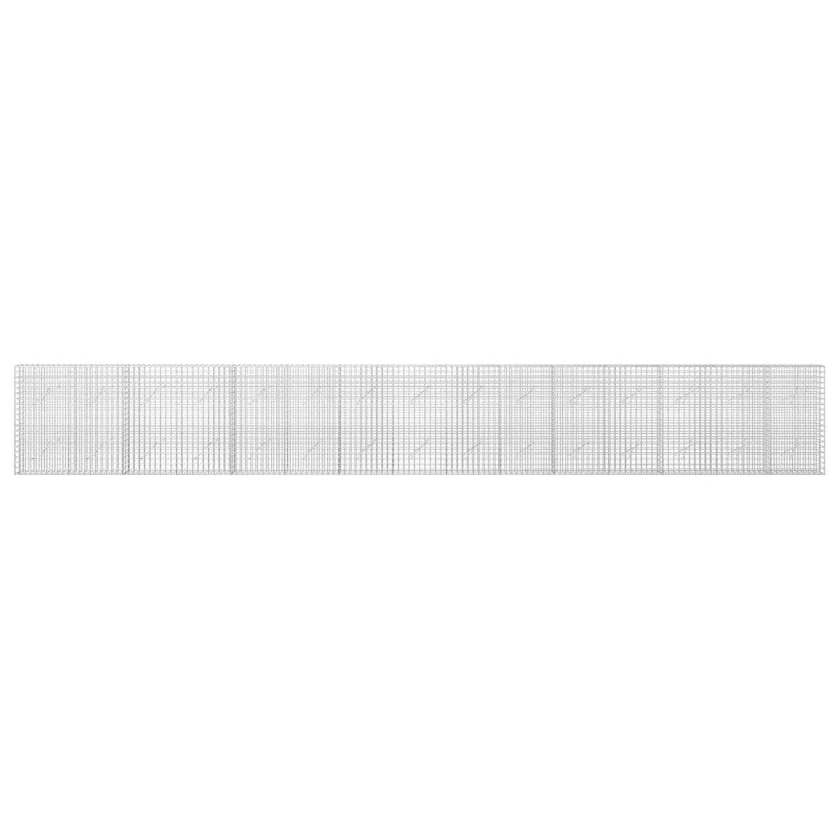 vidaXL Gabion with 3.5 mm Wire and 5x5 cm Mesh 750x10x100 cm 3