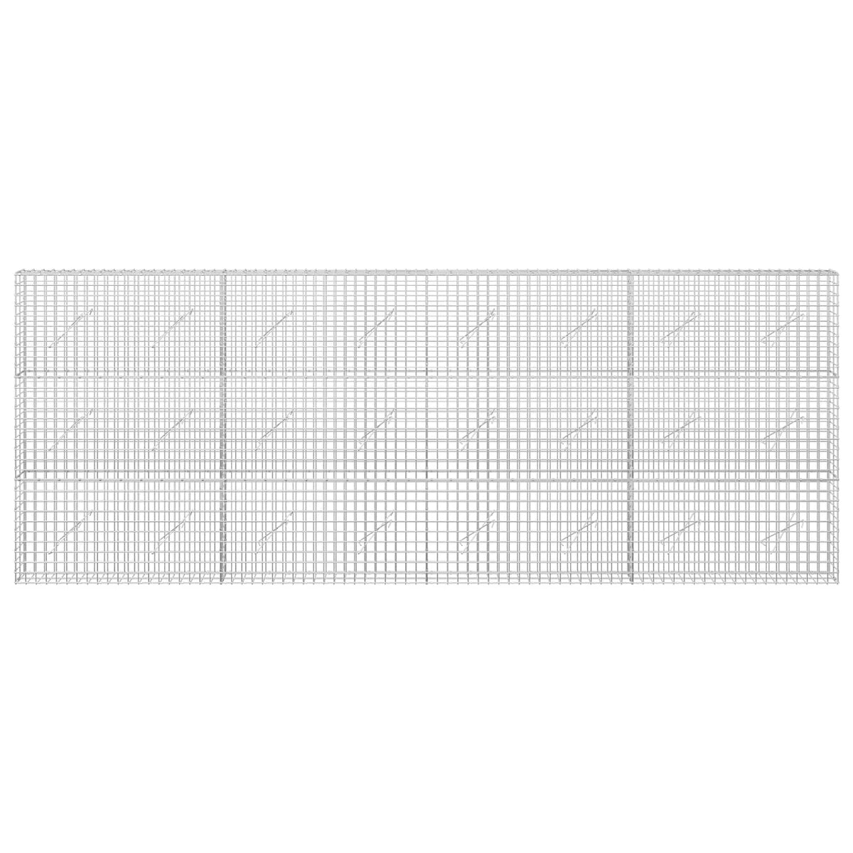 vidaXL Gabion with 3.5 mm Wire and 5x5 cm Mesh 400x10x150 cm 3