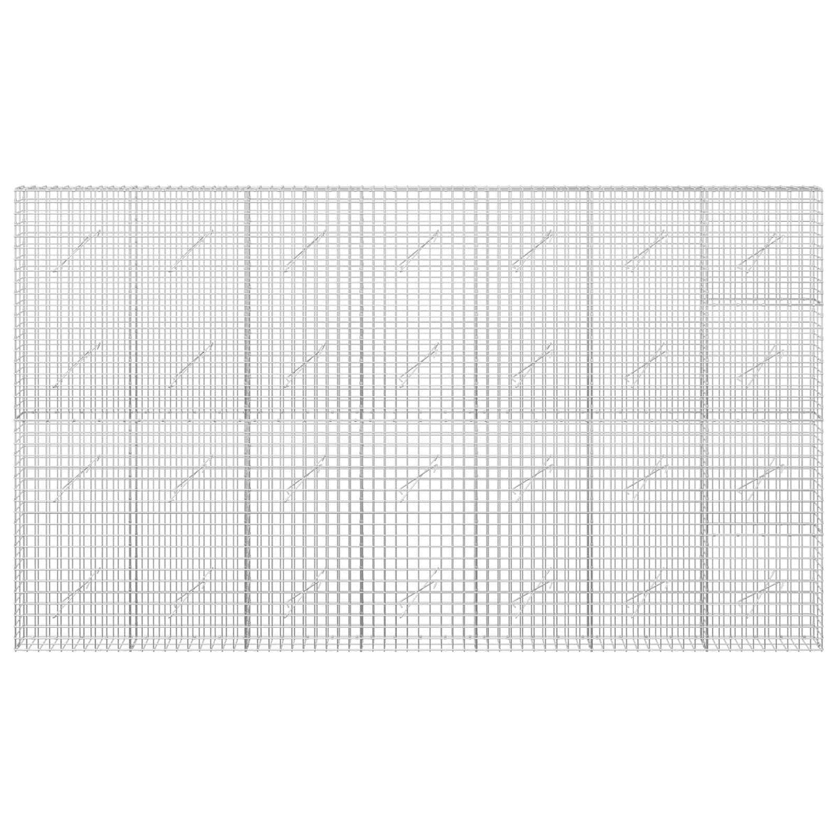 vidaXL Gabion with 3.5 mm Wire and 5x5 cm Mesh 350x10x200 cm 3